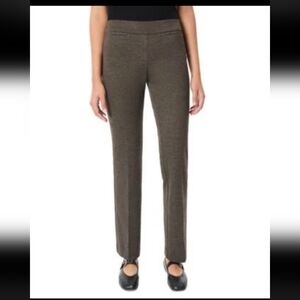 Jones New York Women's Bootcut Black & Brown Patterned Trousers Petite Small